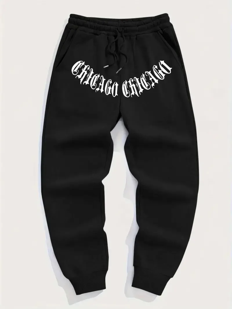 

The new men's trousers for Spring and Autumn 2025 are comfortable soft casual and fashionable with letter prints