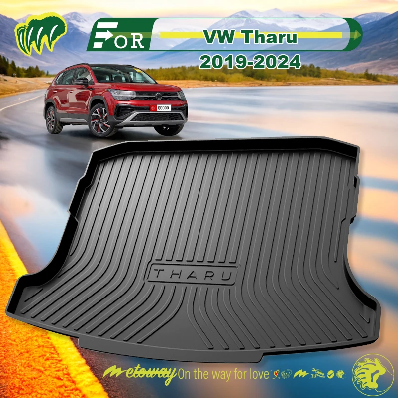 

For VW Tharu 2019-2024 Custom Fit Car Trunk Mat All Season Black Cargo Mat 3D Shaped Laser Measured Trunk Liners