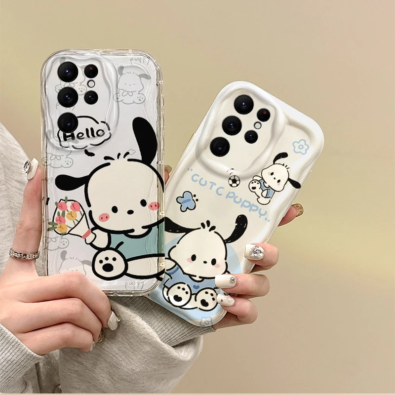 

Lovely Sanrio Pochacco Cartoon Phone Case for Samsung Galaxy A35 A34 A33 A32 A24 A23 A22 A13 A12 M55 M54 M35 M14 Soft Wave Cover