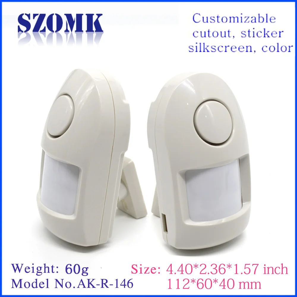 1Pcs 112*60*40mm Intelligent Wireless PIR Motion Plastic Box for Electronics Project PCB Enclosure for Security Alarm System