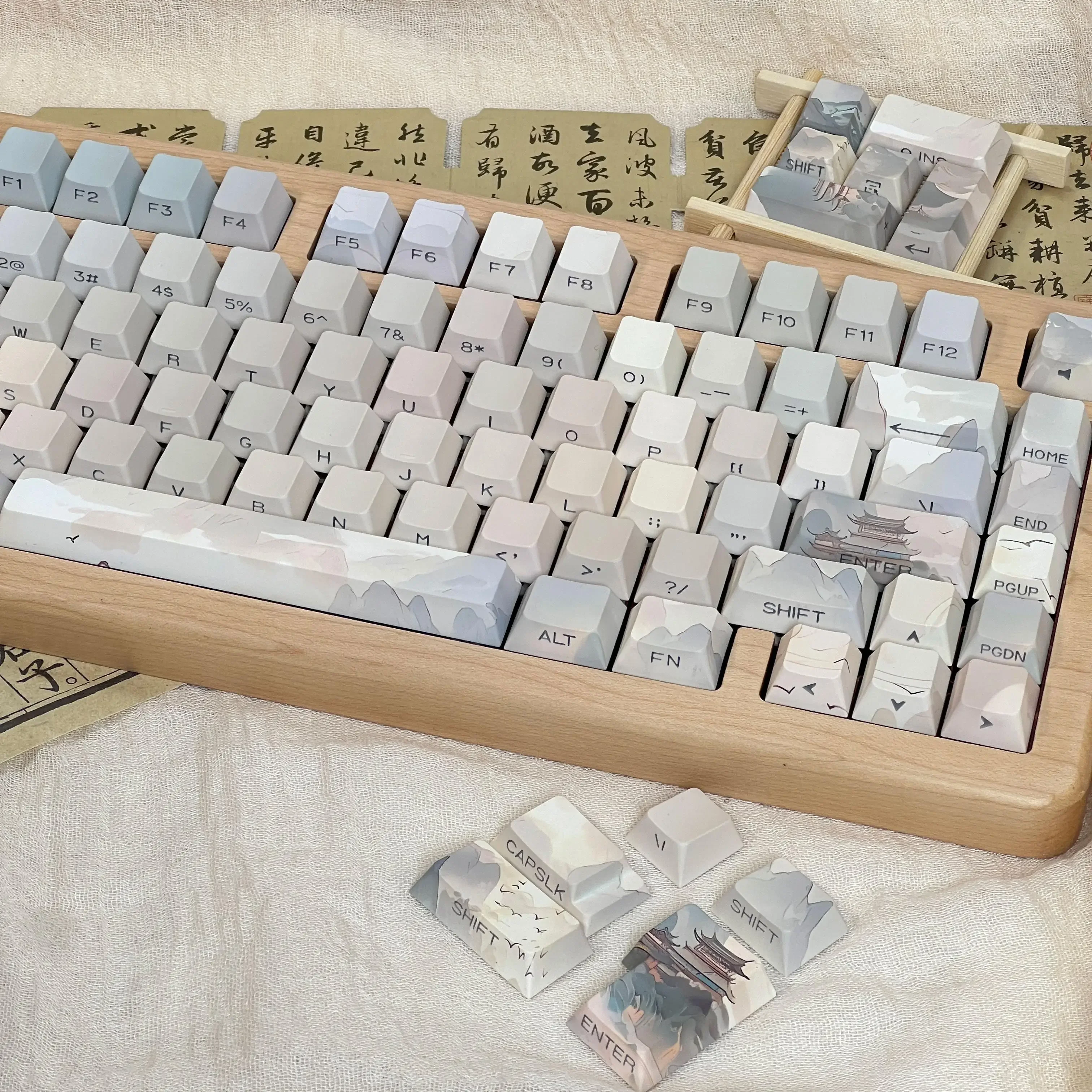 

PBT keycap five-sided hot sublimation original factory, side engraving