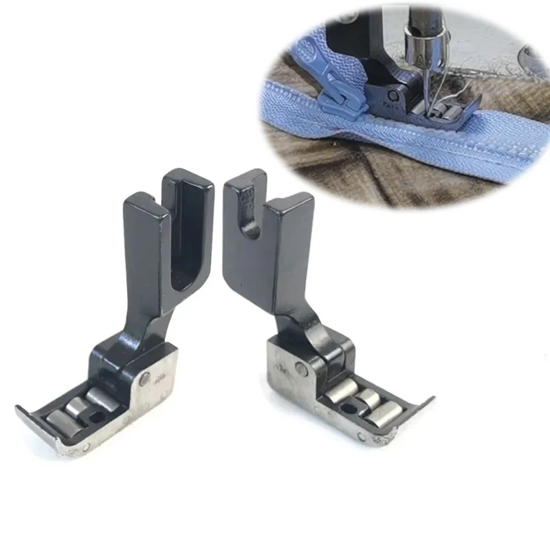 R36N/R36LN Zipper Fuß Snap-auf Hohe Schaft Leder Nähen Accerriories Links und Rechts Schmale Klapp Roller Fuß presser Fuß