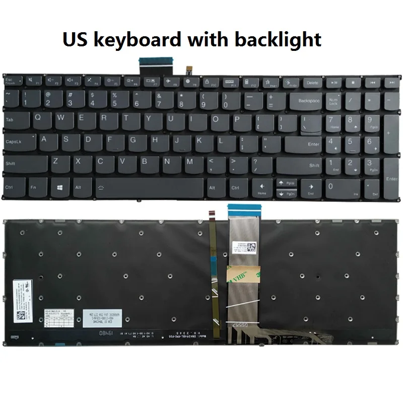 NEW for Lenovo Ideapad Yoga Slim 7-15IIL05 7-15IMH05 7-15ITL05 Russian RU/US/UK/French AZERTY/Spanish/Latin laptop keyboard