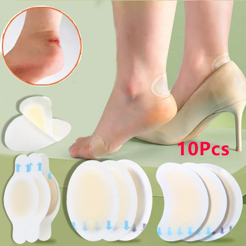 

10Pcs Silicone Heel Protectors Foot Patches Adhesive Blister Pads Hydrocolloid Heel Liner Shoes Stickers Gel Pain Relief Patch