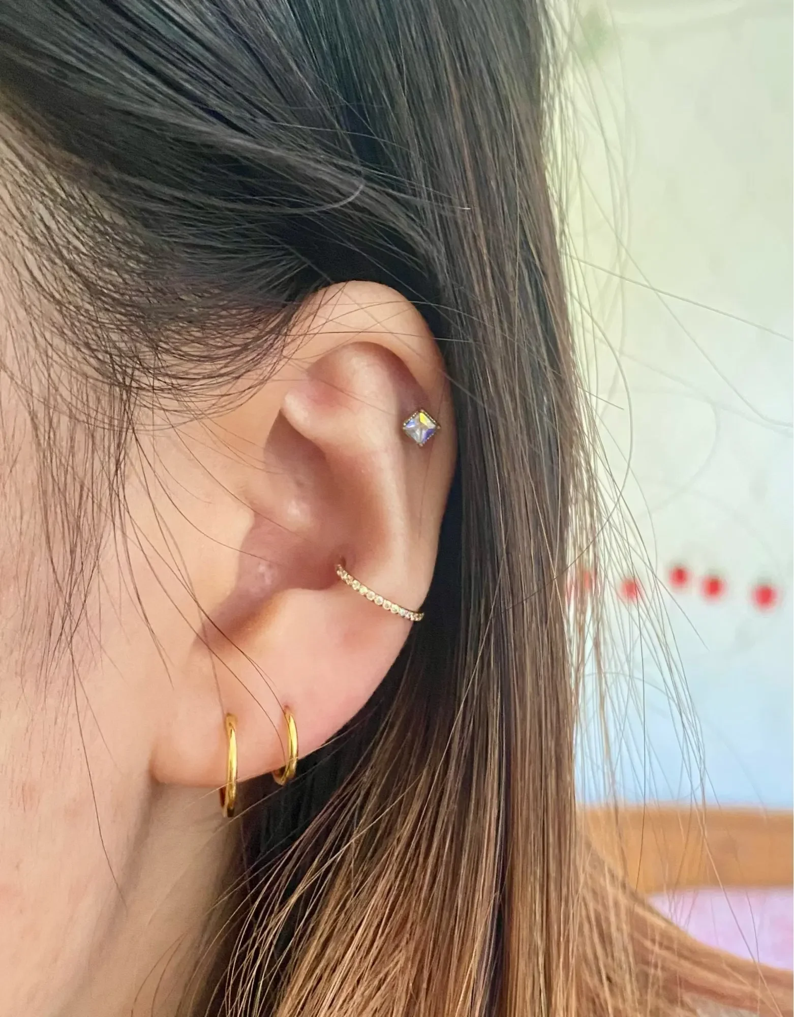 G23 طوق الزركون التيتانيوم ، الفرس عالي الشريحة ، حلقات الأنف ، ثقب الحاجز ، الأقراط ، المجوهرات ، 16 جم ، جودة عالية