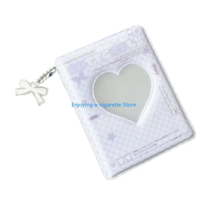 3-Zoll-Mini-Fotokarten-Albumbuch mit vorderem Sichtfenster, PVC-Einband und Charm-Akzent für die Aufbewahrung von Sammelkarten – Detail 8
