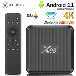 X98Q Smart TV Box Android 11 Amlogic S905W2 supporto H.265 AV1 2.4G e 5.8G Dual Wifi X98 Q HDR 10 + Set Top Box lettore multimediale PK X96Q