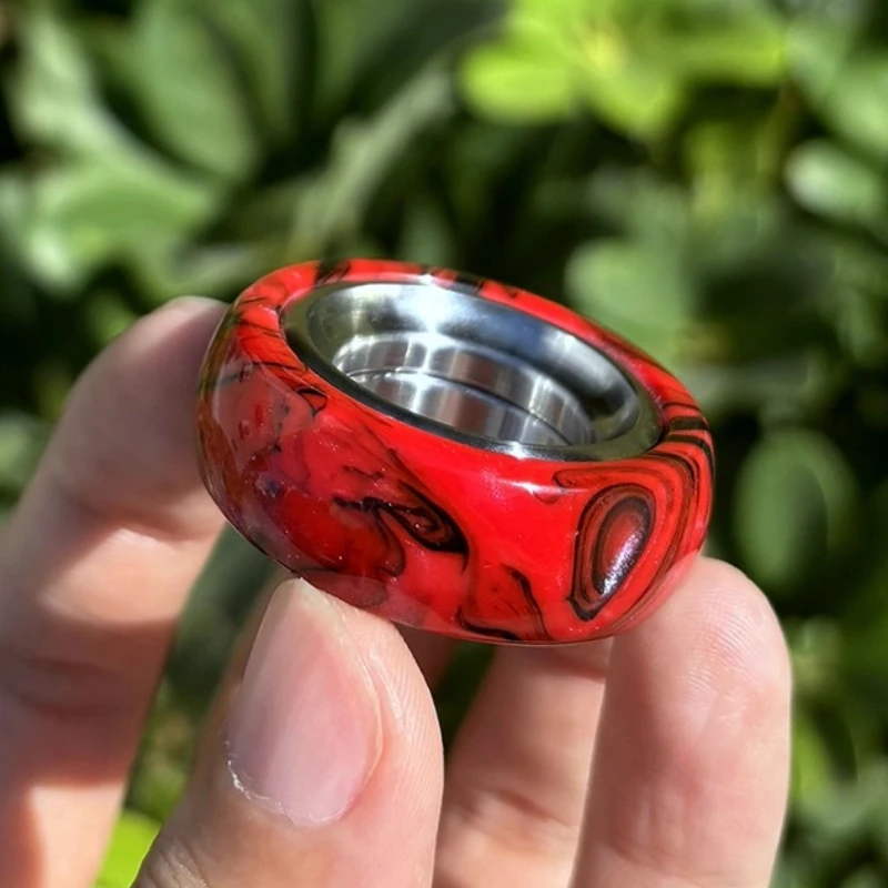 Cursore meccanico Paragrafo Anello Spinta magnetica Moneta EDC Alleviare lo stress Riducendo giocattoli sensoriali Agitarsi Adulti Anti ansia