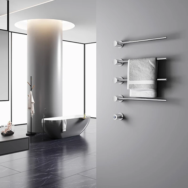 Concealed electric towel rack, stainless steel bathroom towel drying Concealed pre-embedded