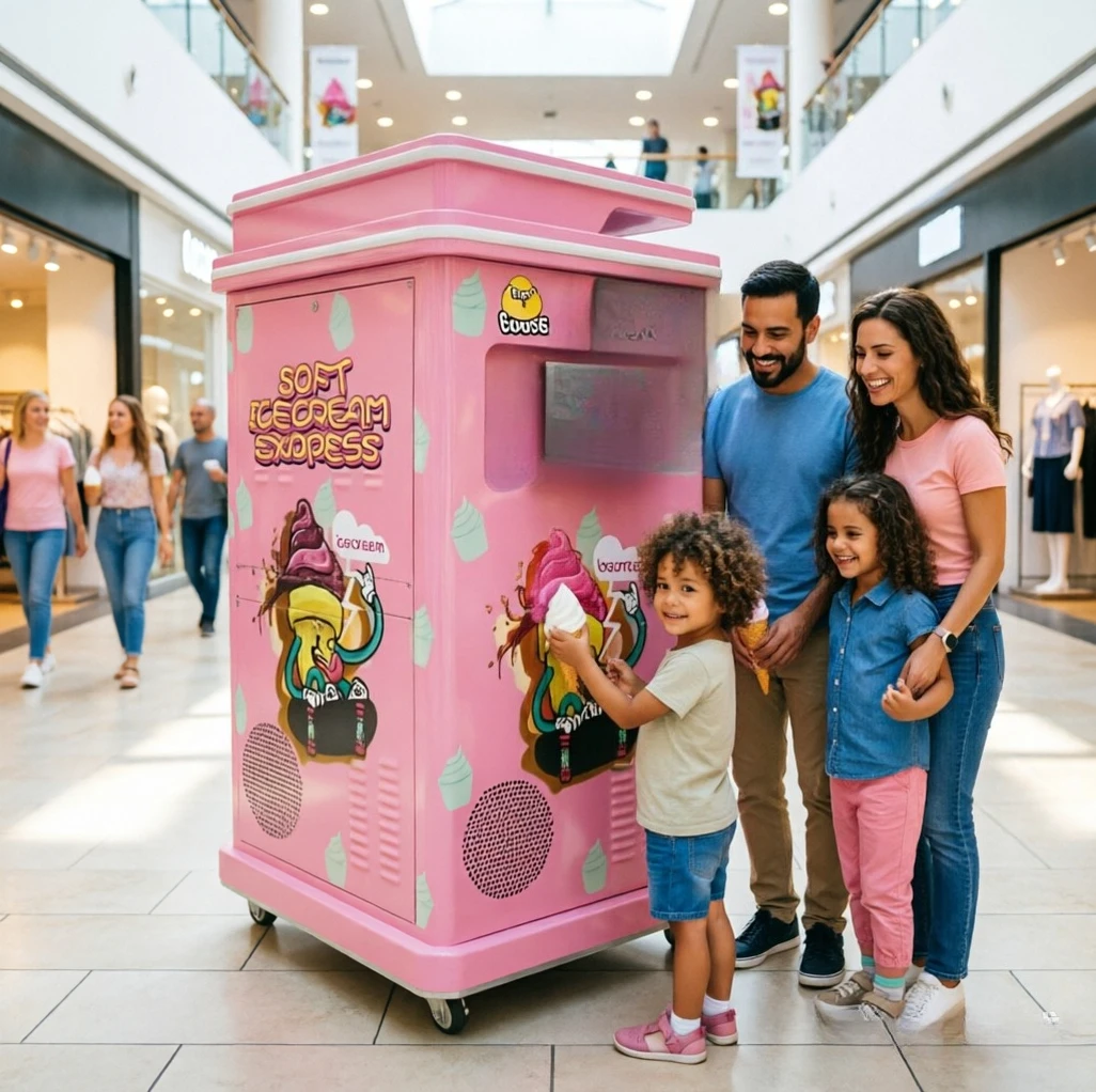 Soft Serve Ice Cream Machine - Marketing Hot Item CE-gecertificeerde robot ijsjesautomaat,