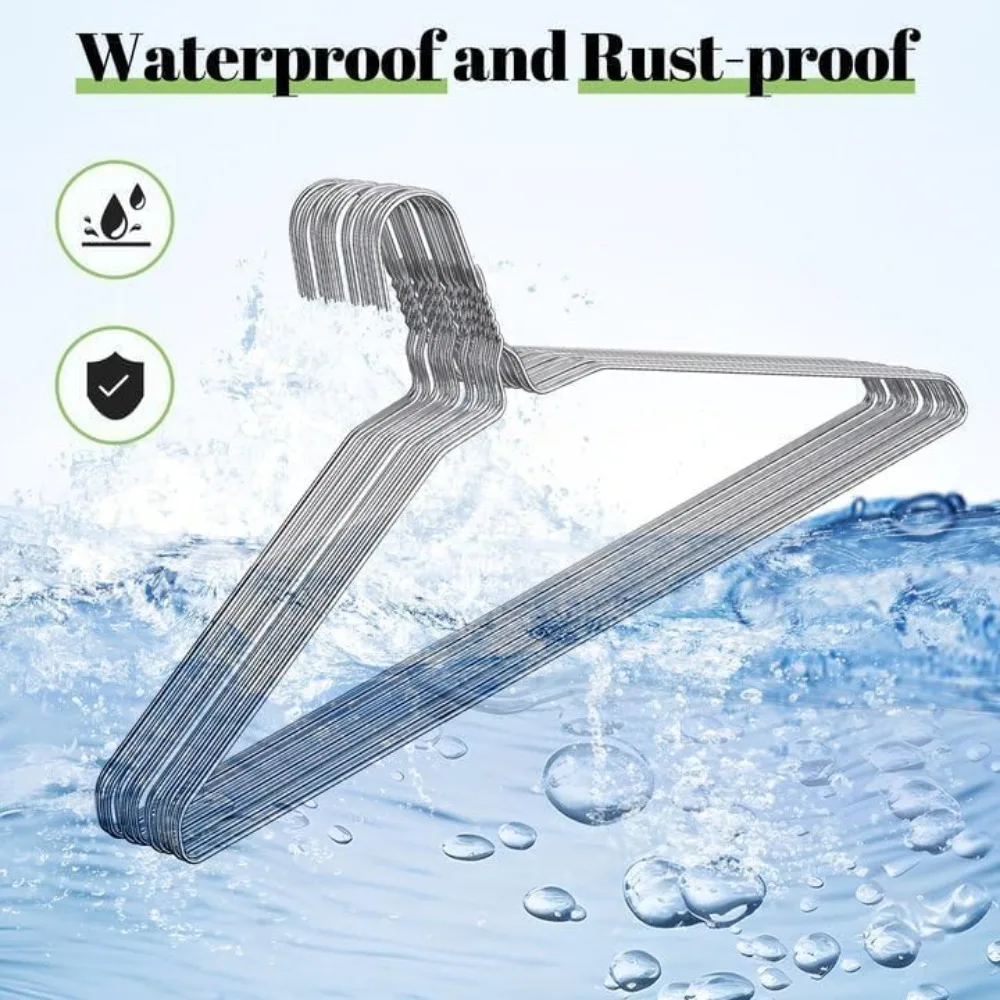 Confezione da 200 grucce in filo metallico, calibro 16 pollici 12, design sottile per risparmiare spazio, ideali per cappotti, abiti, camicie, pantaloni, gonne