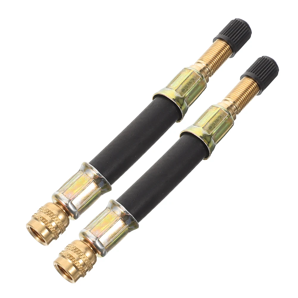 

2pcs Tire Stem Extension 100Mm Durable Effortless Inflation For Dual Tires Extended Rod Tight Sealing Compatibility Cars