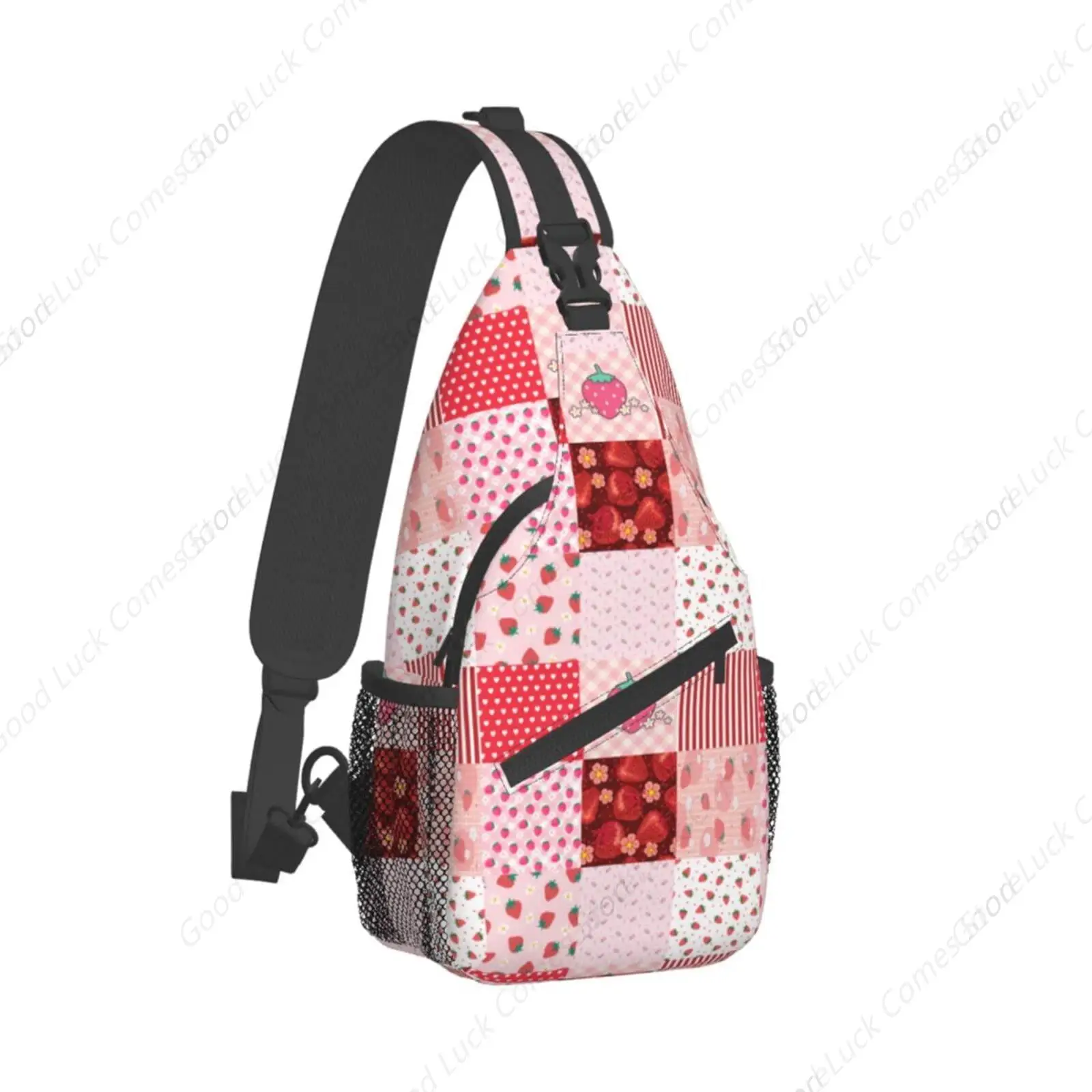 Strawberry Sling Bag Cute Crossbody Chest Daypack Casual Backpack Gilrs Shoulder Bag