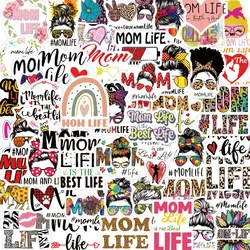 50PCS Mom Life Cartoon Graffiti Stickers Phone Guitar Laptop Notebook Suitcase Cup Waterproof Sticker Decals Kids Toys Gift