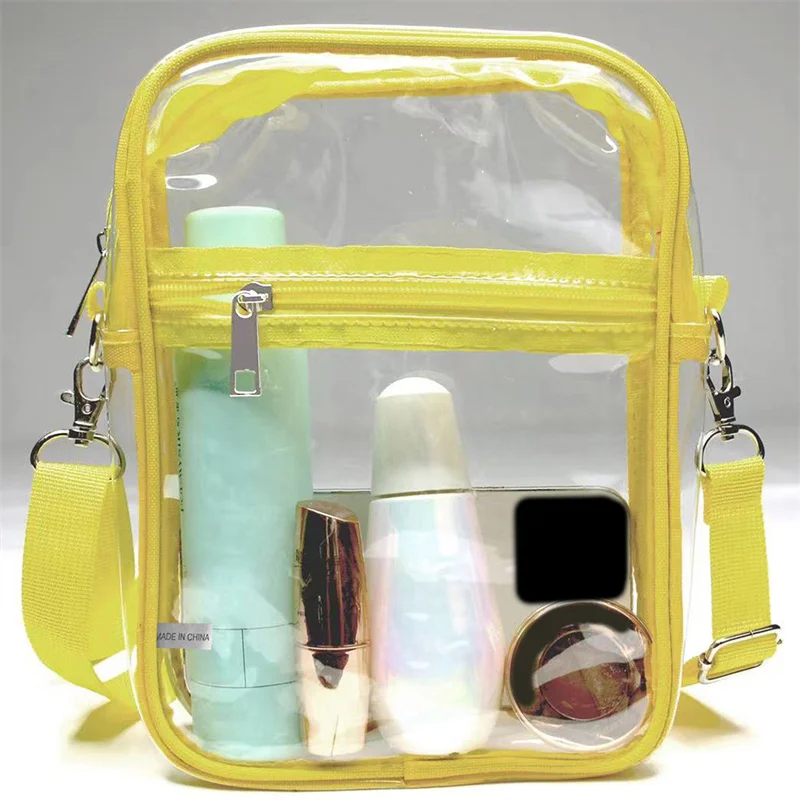 Women Large Capacity Handbag Transparent Shoulder Crossbody Bag PVC Clear Waterproof Travel Shopping Storage Tote Clutch