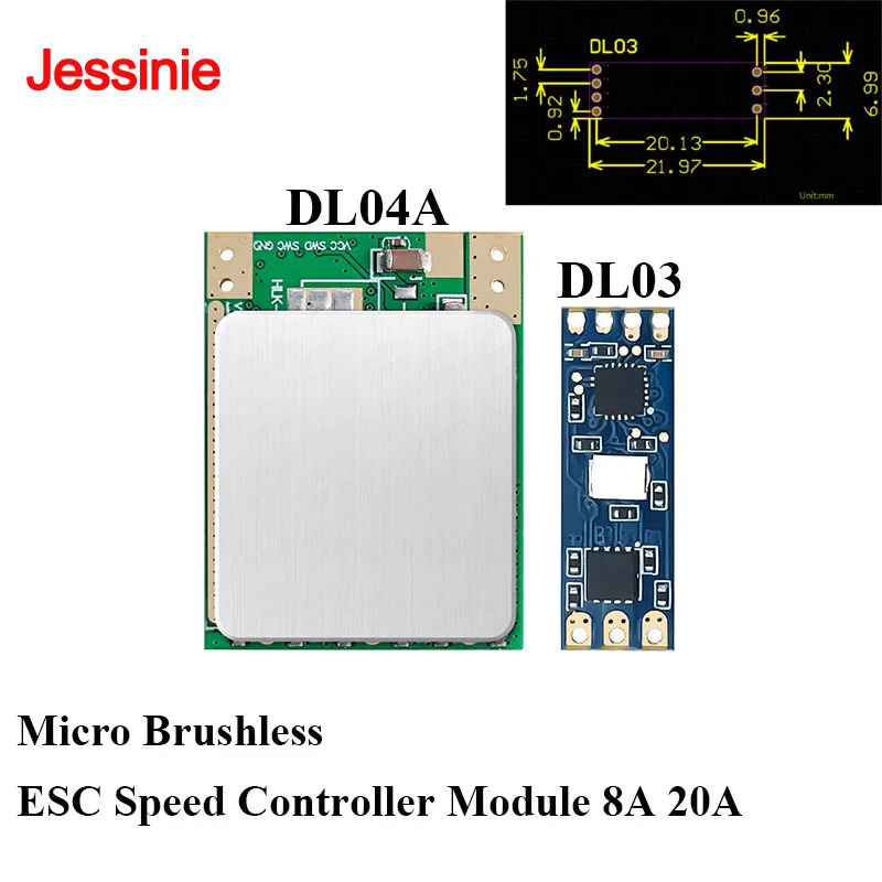 Micro Brushless ESC Speed Controller Module 8A 20A for RC Motor Servo Drone Brushless Motor Driver Board