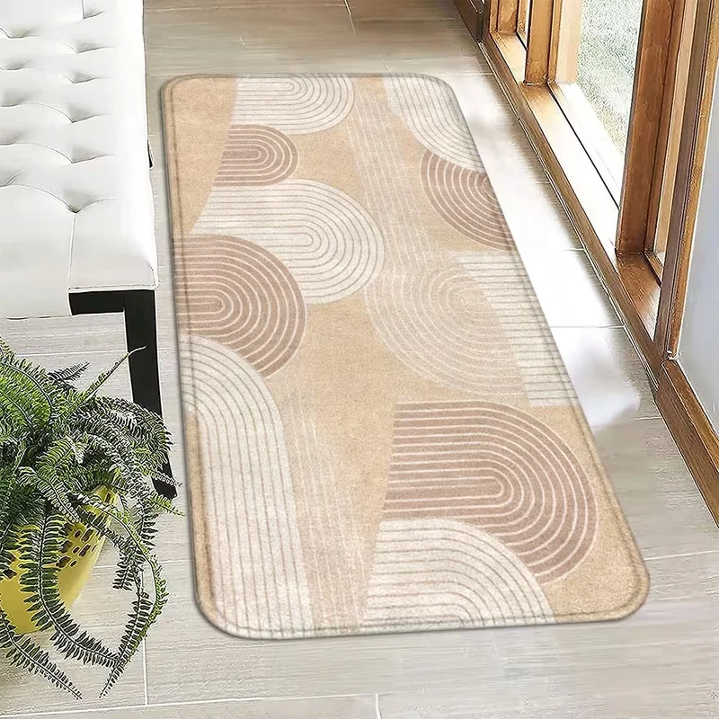 Boho Abstract Arch Runner Rug Soft Long Floor Mat Modern Geometric Hallway Kitchen Bedroom Entrance Carpet