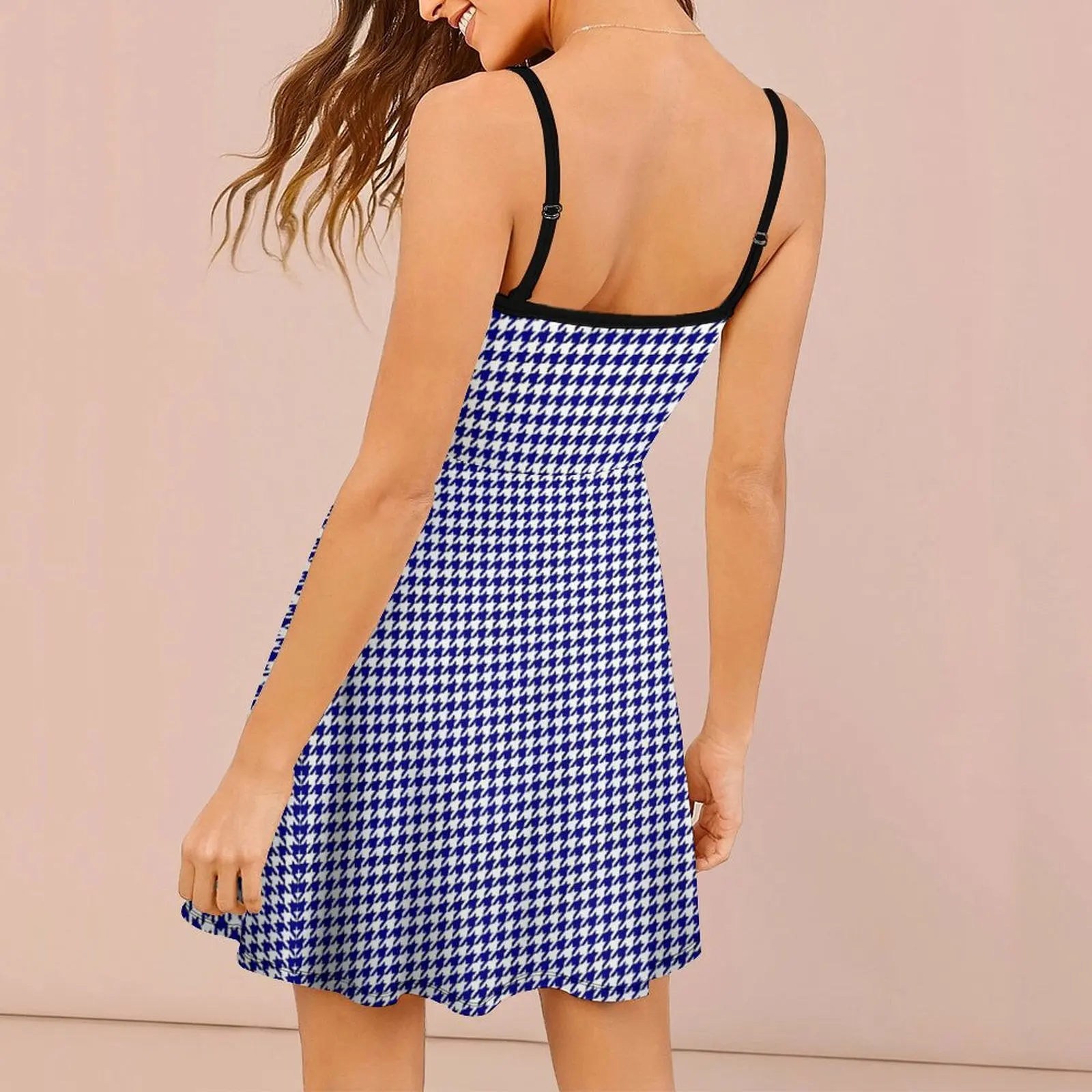 Large Australian Flag Blue And White Gingham Hound Women's Sling Dress Vintage Sexy  Woman's Gown Geek  Clubs Strappy Dress