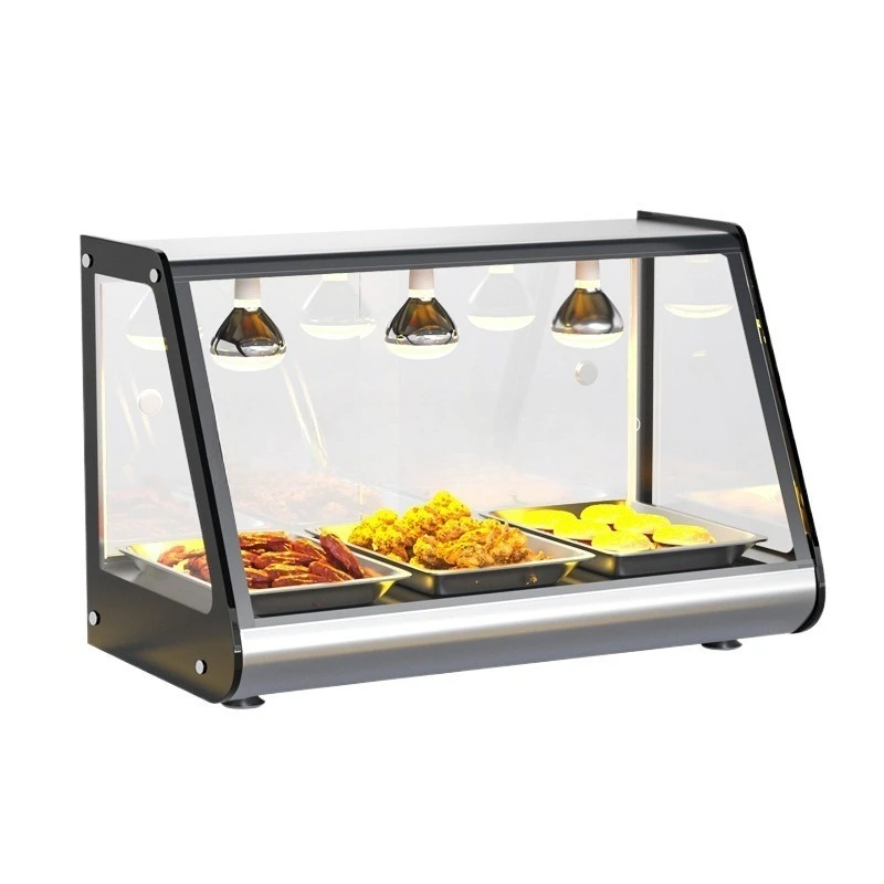 Insulation cabinet Yuba commercial desktop hamburger tart heating fritters biscuit incubator food display cabinet