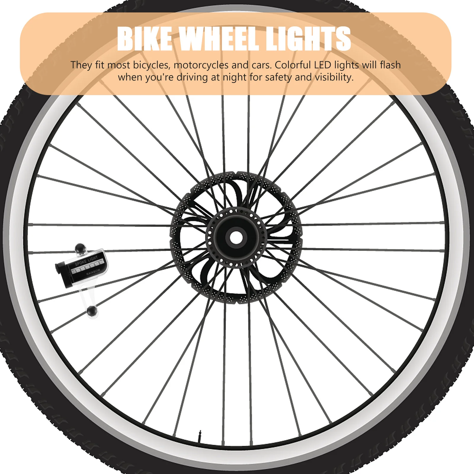 

Bike Wheel Light 14 Leds Colorful Waterproof 30 Pattern Decorations Ipx5 Outdoor Night Ride Bike Spoke Lights LED Wheel Lights