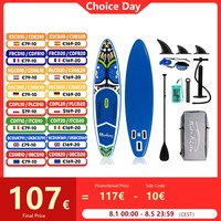 FunWater Stand Up Paddle Board Inflatable Paddling Board Surfboard Surf Sup Board 335*83*15CM  Non-Slip Water Sport Paddle Board