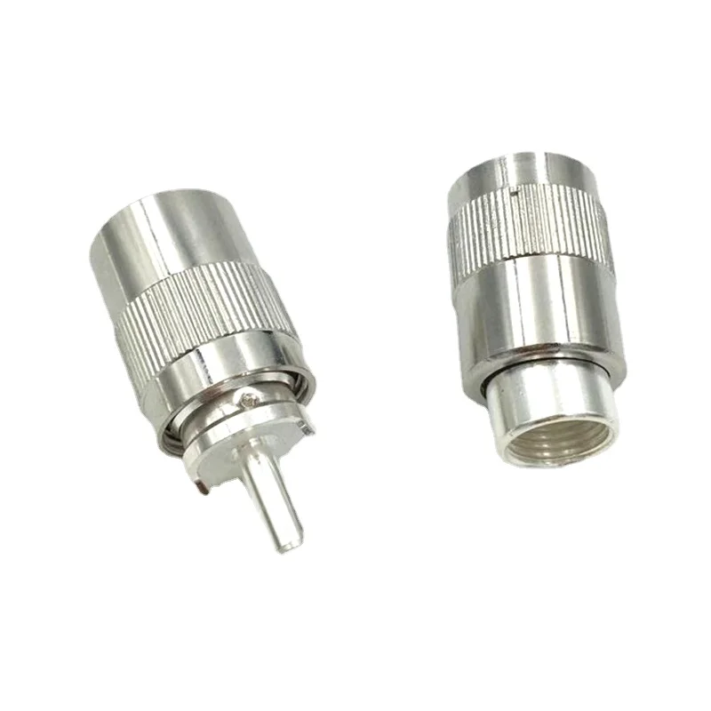 1-10Pcs PL259 UHF Male Plug Connector SL16 UHF PL-259 Male Plug Solder for RG8 RG213 LMR400 7D-FB Cable Coaxial Brass Copper