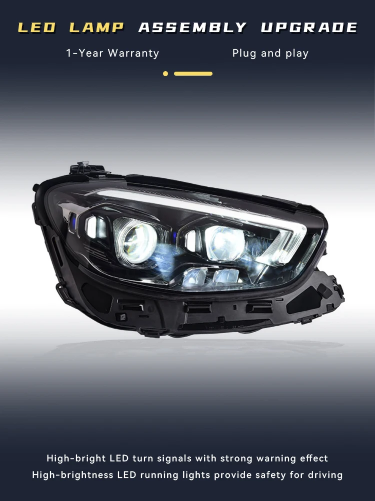 Car Lights For Benz W213 E200 E260 E300 2021 2022 2023 Headlights Upgrade DRL LED Bulbs Automotive Front Lamp HID Accessories
