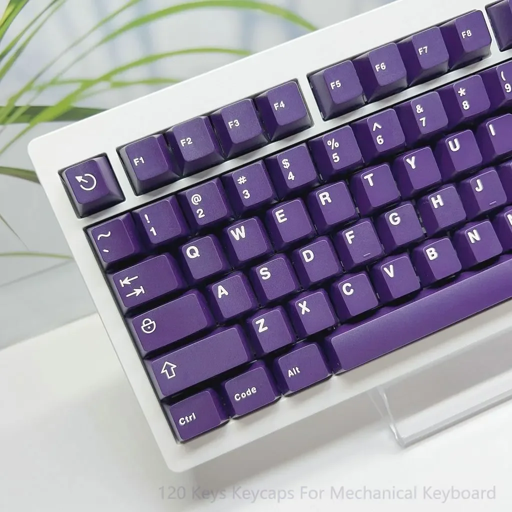 

120 Keys Personality Purple Theme Keycaps Cherry Height PBT Thermal Sublimation DIY For 61 87 98 104 Keys Mechanical Keyboard