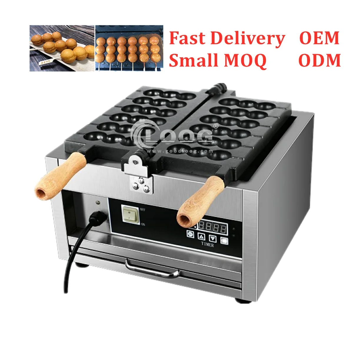 

Wholesale 110V/220V Electric Commercial Waffle Stick Maker Kitchen Equipment For Household Outdoor Use Lollipop Waffle Making