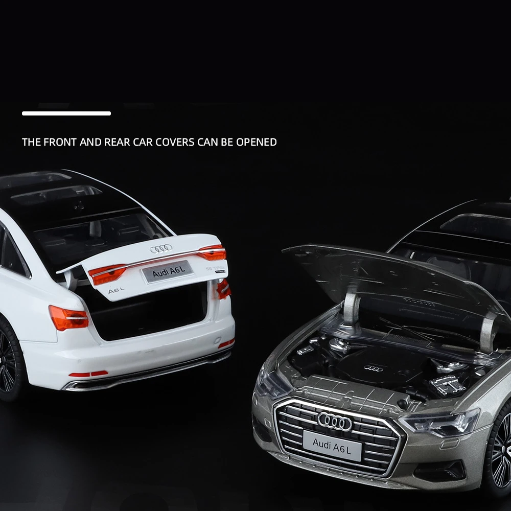 1:24 AUDI A6 Alloy Car Diecasts & Toy Vehicles Car Model Sound and light Pull back Car Toys For Kids Gifts