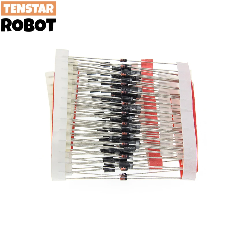 1N4148 1N4007 1N5819 1N5399 1N5408 1N5822 FR107 FR207,8values=100pcs,Electronic Components Package,Diode Assorted Kit