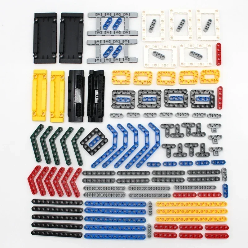 Gear Pin Technical Bricks Liftarm Studless Beam Axle MOC Parts Connector Panel Car Tires Wheel Bulk Set Toy Building Block 32494