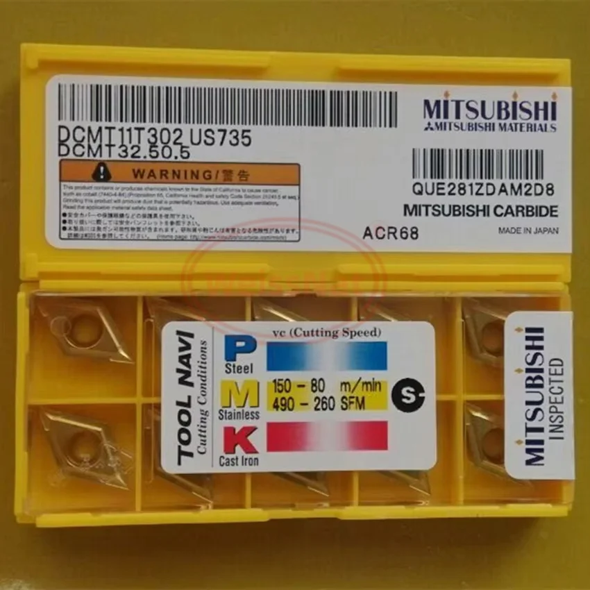 

DCMT11T302 US735 DCMT11T304 US735 DCMT11T308 US735 CARBIDE Inserts DCMT32.505 DCMT32.51 DCMT32.52 Inserts