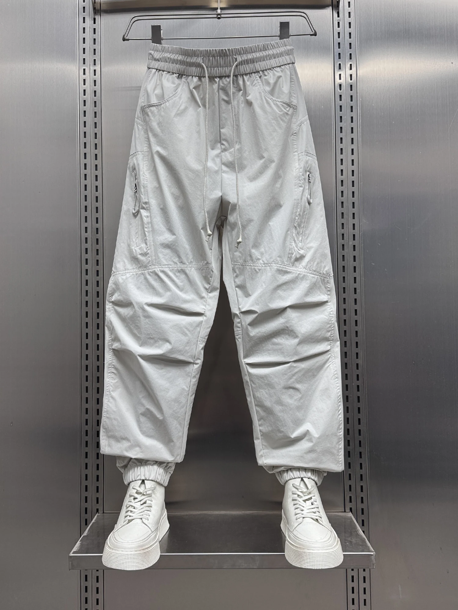 

Summer 2025 Men's Casual Loose Straight Leg Pants Outdoor Qui Dry Sports Workwear Trousers Faionable Long Pants