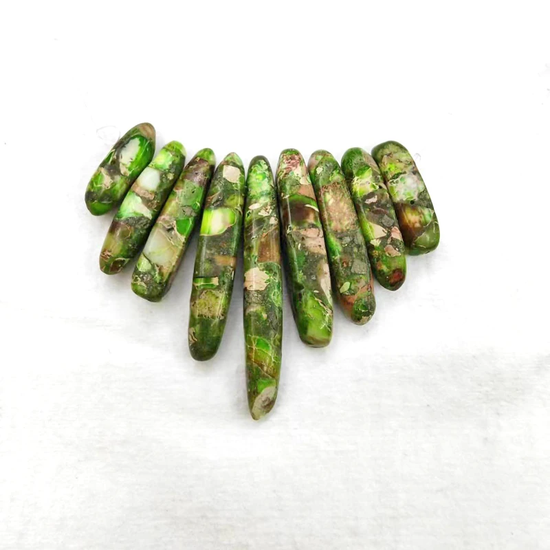 9pcs/Set Natural Emperor Stone Beads Unshaped Pendant Necklace DIY  Jewelry Accessories Wholesale