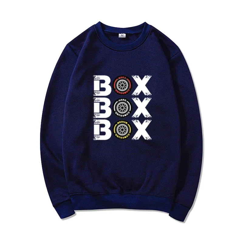 Box Box Hodies F1 Tire Composite V2 Sweatshirt Long Sleeve Top Round Neck Sweatshirt Funny Fall and Winter Mens Clothing