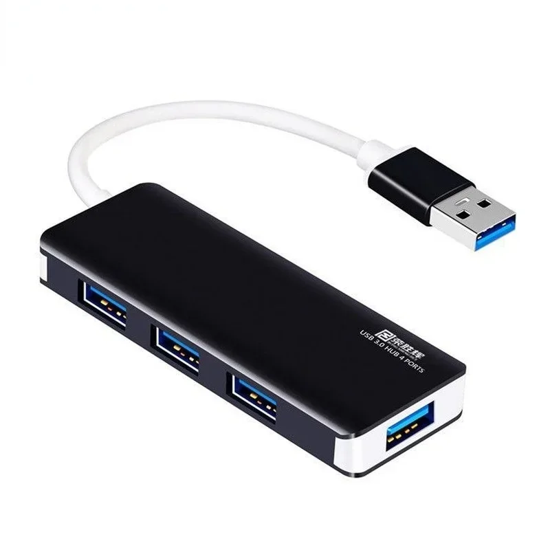 Usb Hub3.0 Hub Multi Usb Splitter 4 Port, Expander beberapa Usb3 Hab dengan fungsi USB-C menggunakan adaptor untuk Laptop adaptor tipe c