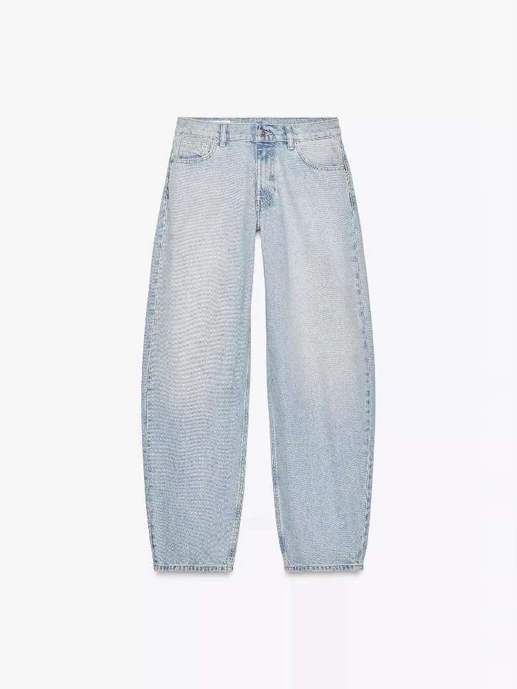 Faionable واسعة الساق الدينيم الجينز المرأة عالية الخصر بالون Sle مطبوعة العصرية الفتيات الخريف الشتاء جديد وصول الجينز