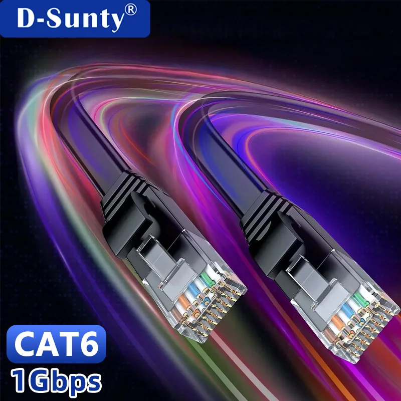 Cat6 Ethernet Cable Internet LAN Network Flat RJ45 Computer Ethernet Patch Cable Cord 0.1m 0.2m 0.3m 50m Ethernet Cable Cat 6