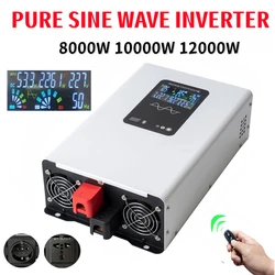 Inverter 12v 220v Pure Sine Wave 8000W 10000W 12000W DC 12V 24V 48V 60V 72V To AC 110V 220V Converter RV Vehicle Solar Inverters