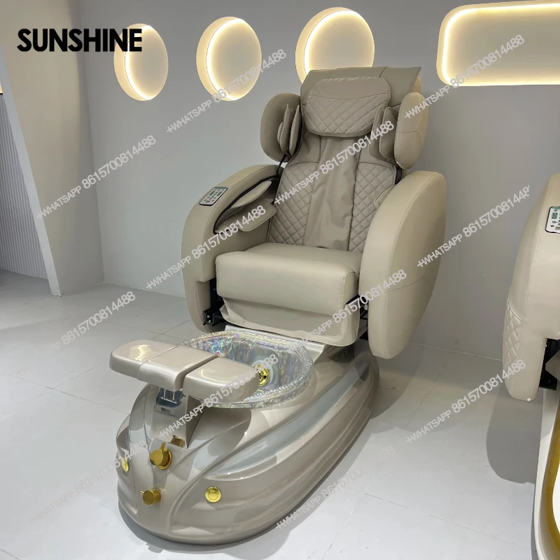 Elegant full body massage pedicure chair compact size with drain pump for nail salons
