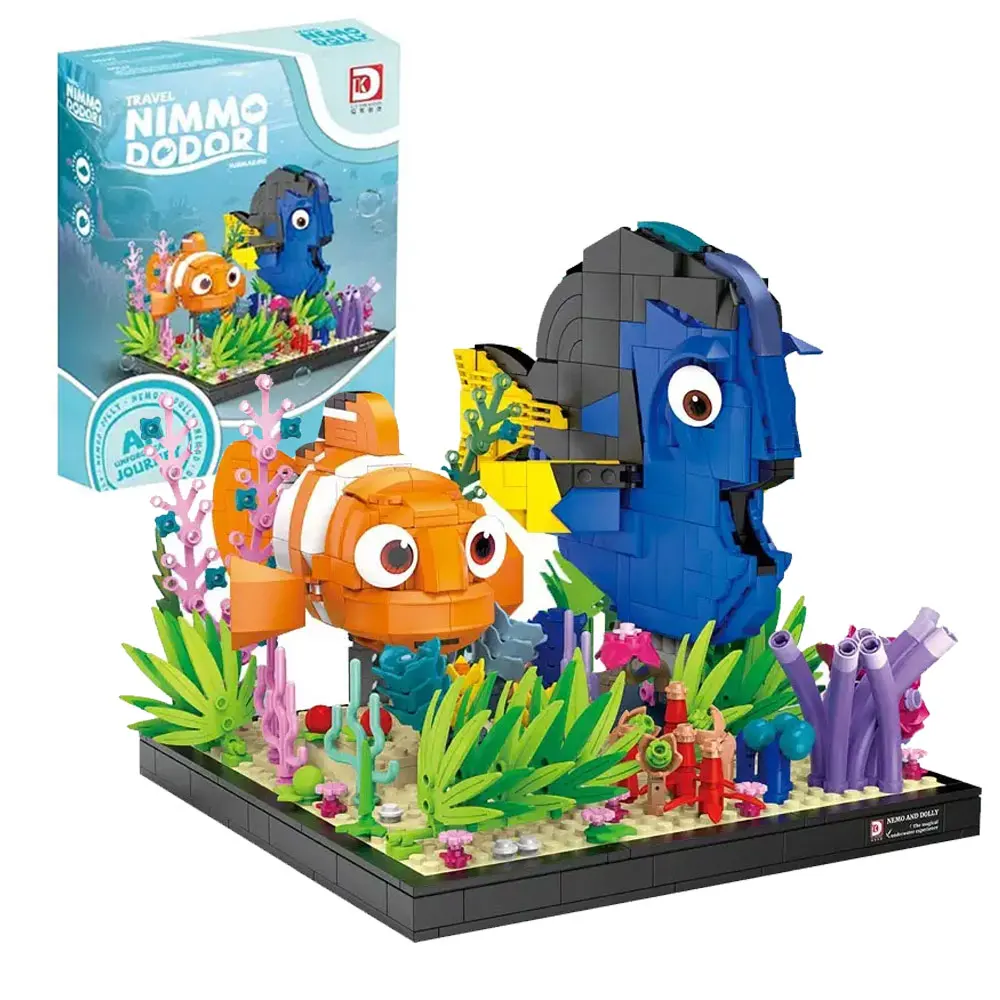 

886PCS Creative Travel Nimmo Dodori Clownfish Building Blocks MOC Education Bricks Toys Gift For Kids Children