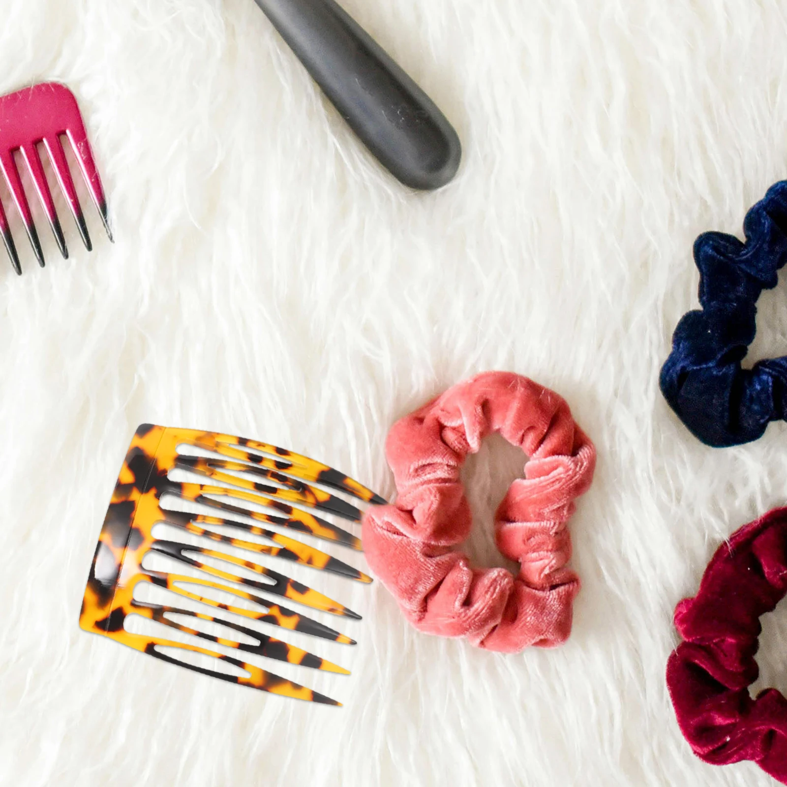 

European and American Hair Comb Bride Hairbrush Women Acetate Sheet Petal-shape Side Combs for