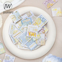 JIANWU Letter From The Garden Series Vintage Stamp Material Collage Sticker Creative DIY Journal Scrapbooking Stationery