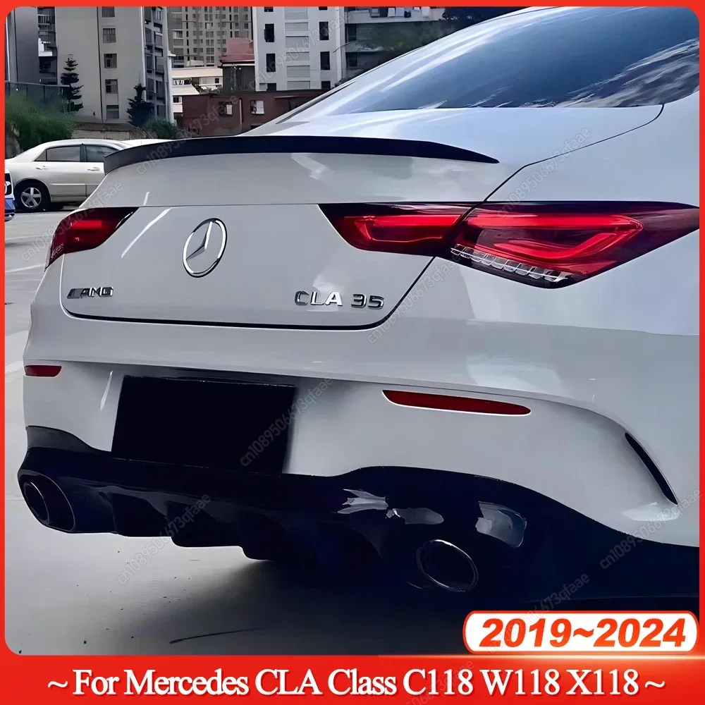 Aileron de coffre arrière de voiture, pour Mercedes Benz classe CLA C118 W118 X118 CLA180 200 220 250 CLA35 CLA45 AMG 2019 – 2024, réglage ABS