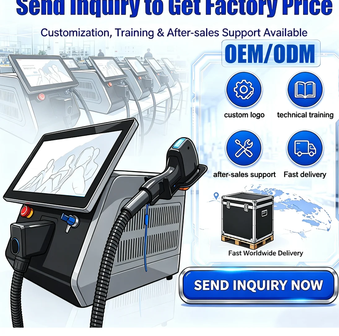 Professional Diode Laser Hair Removal Multi‑Wavelength Ice‑Cooling Permanent Hair Remover Beauty Salon Clinic Custom Logo Offer