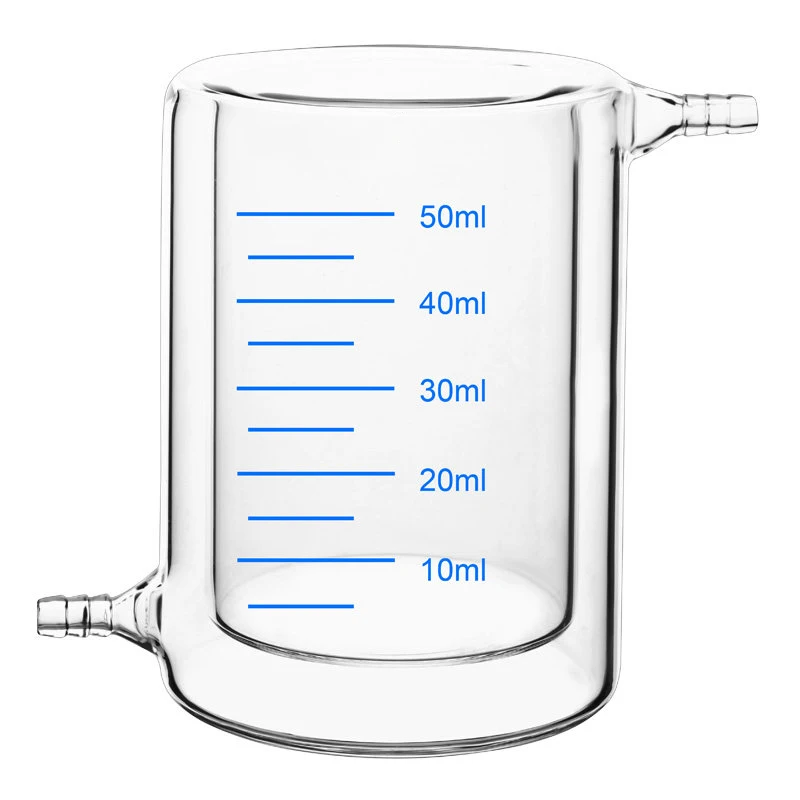 1 piece 1000ml double jacketed beaker thick wall with scale photocatalytic reactor glass