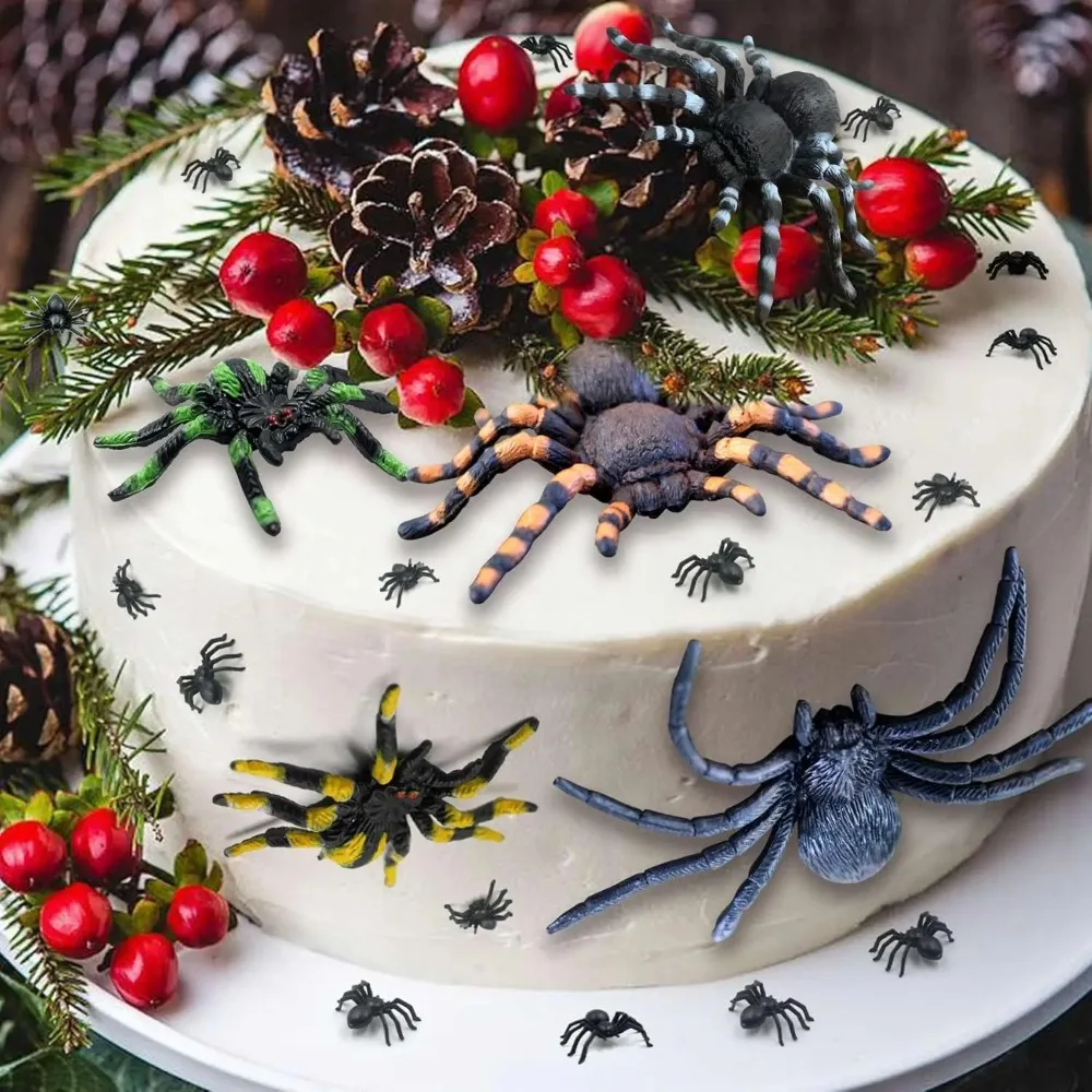 Halloween Black Small Spiders Decor Fake Horror Spider Haunted House Prop DIY Halloween Party Decoration Simulation Insects Toys image 2