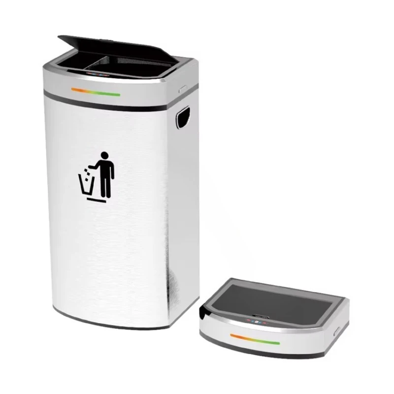 

Light Emitting Diode Non-contact Motion Sensor Smart Stainless Steel Metal Automatic Smart Trash Can