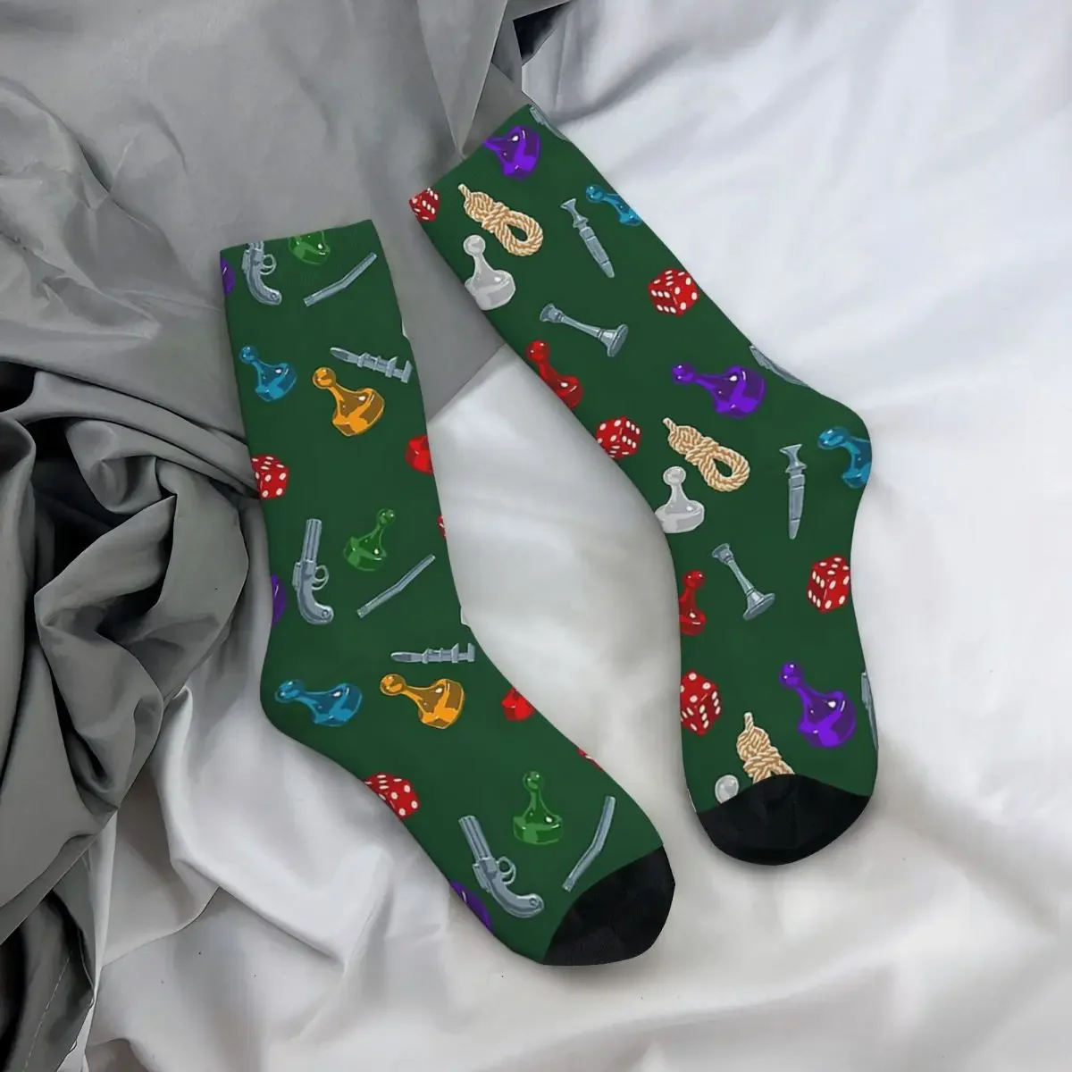 Chaussettes Harajuku absorbant la sueur, chaussettes longues toutes saisons, accessoires pour cadeaux de Noël unisexes